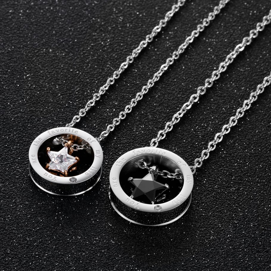 1 Piece Radiant Star Hoop Stainless Steel Men's Pendant Necklaces Picture3