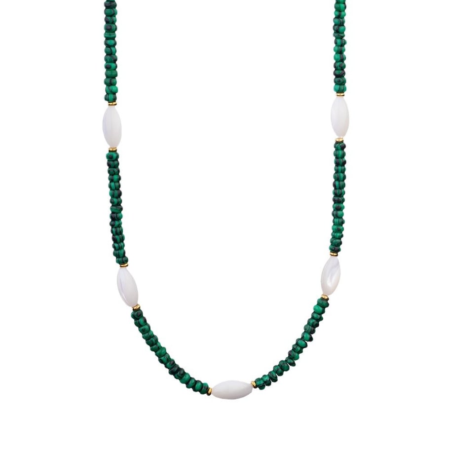 Bohemian geometrische malachiet kralenkettingen voor dames Afbeelding6