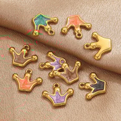 1 Piece Luxurious Crown Shape Stainless Steel Women's Pendants h5 Picture3