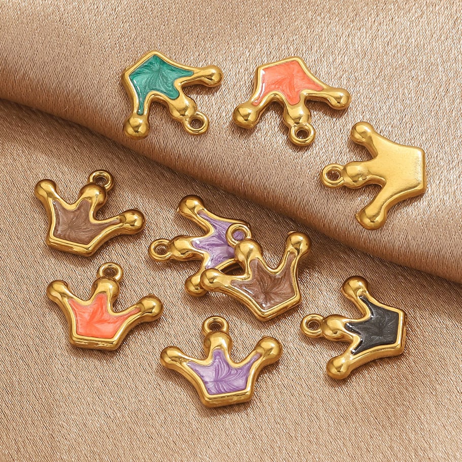 1 Piece Luxurious Crown Shape Stainless Steel Women's Pendants Picture3