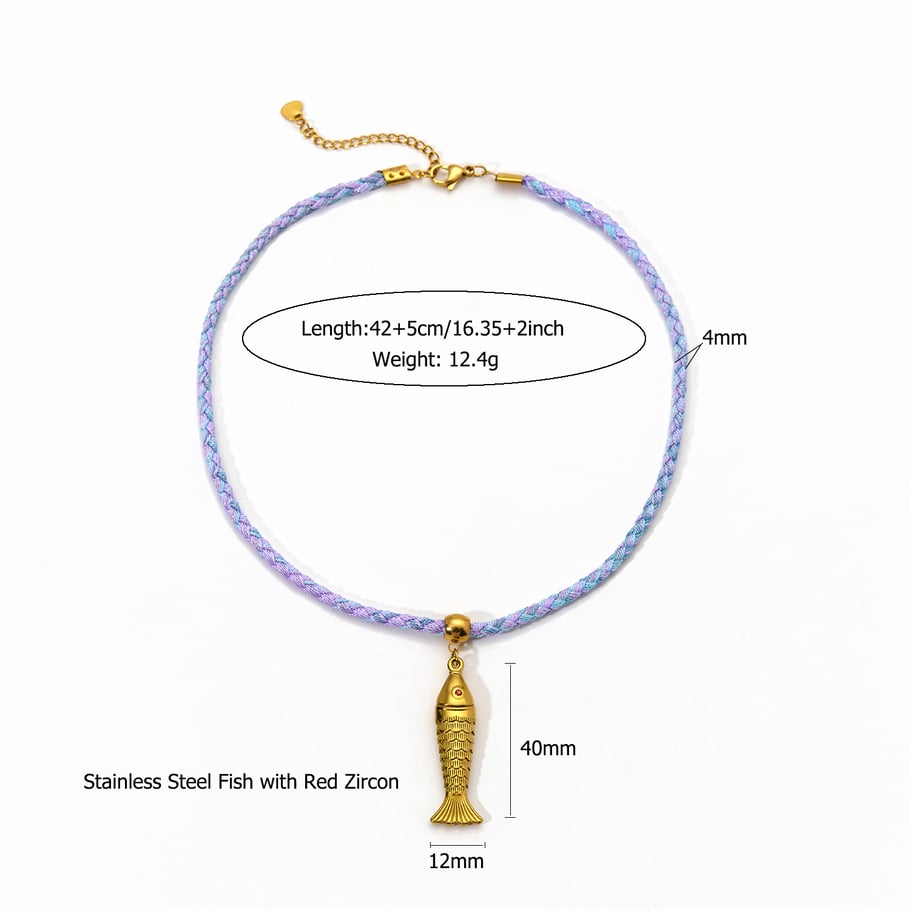 1 Piece Charming Colorful Stainless Steel Women's Pendant Necklaces Picture2
