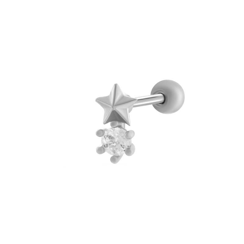 1 Stück Kupfer Zirkon Piercings Ohrring 