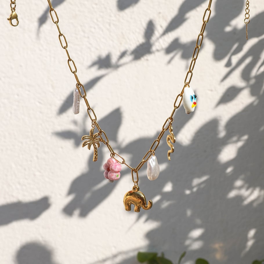 Ins Style Elephant Stainless Steel Gold Color Pendant Necklaces Picture5