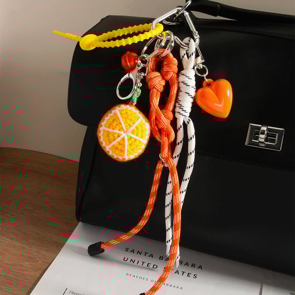 Breloques de sac pour femme en résine, série Simple, motif cœur quotidien, 1 pièce 2