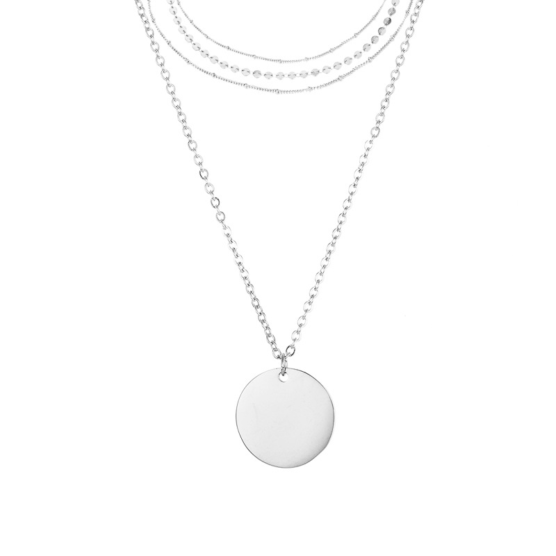 Light Luxury Multi - layer Chain Gold - colored Stainless Steel Women's Necklaces 