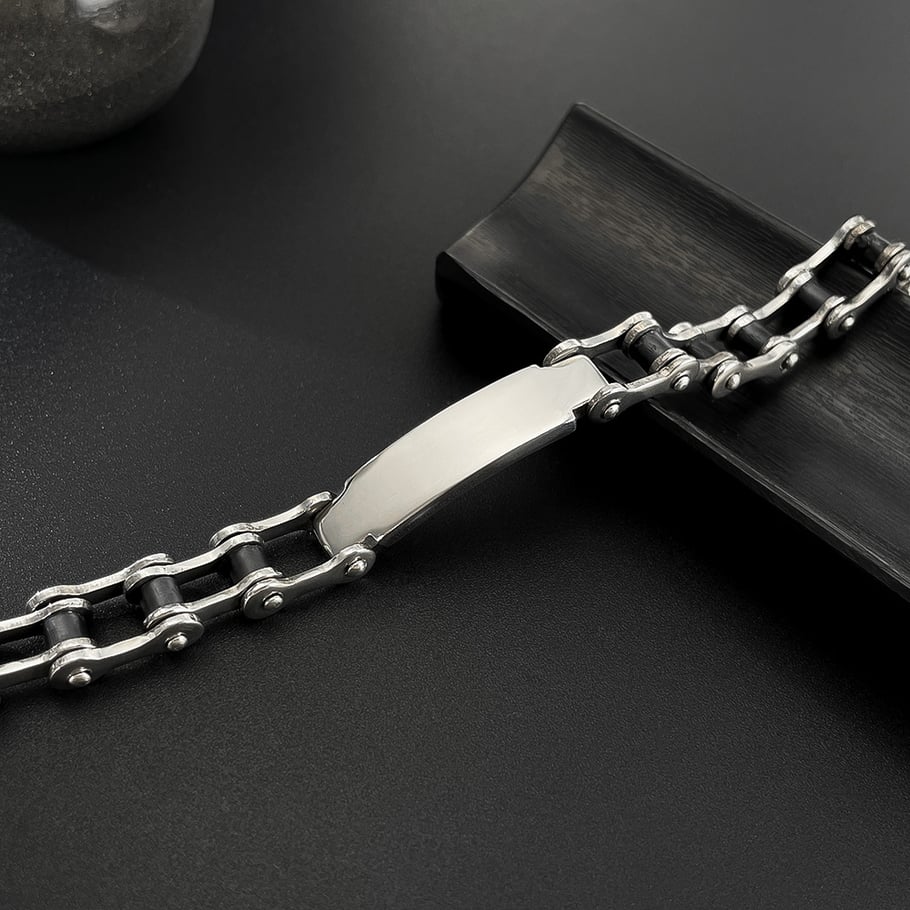 1 Piece Industrial Series Mechanical Stainless Steel Men's Bracelets Picture6
