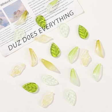 1 Piece Natural Leaf Glass DIY Jewelry Beads h5 Picture4