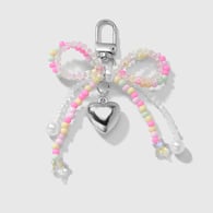 1 multi-color small bow keychain 