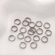 Double ring 0.8x8mm steel color 100 pieces/pack Picture8