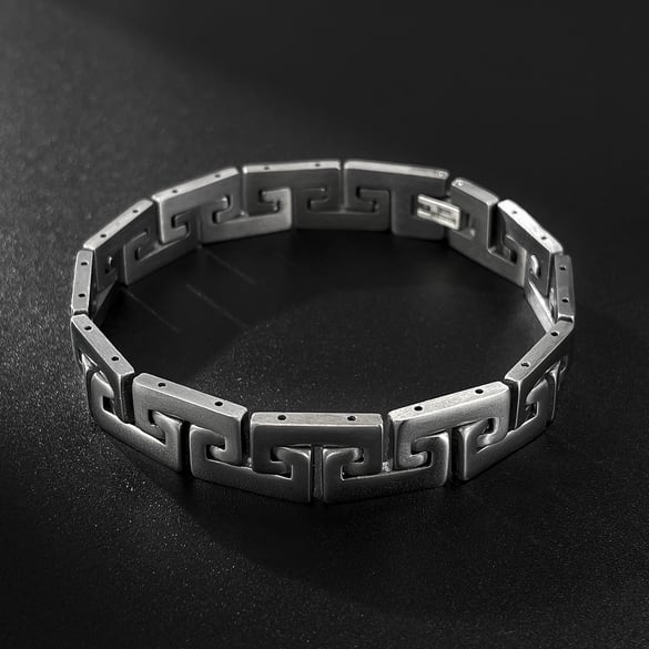1 Piece Industrial Series Rock Geometric Stainless Steel Men's Bracelets 2