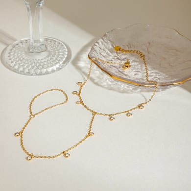 Simple Stainless Steel Gold Color Anklets h5 Picture5