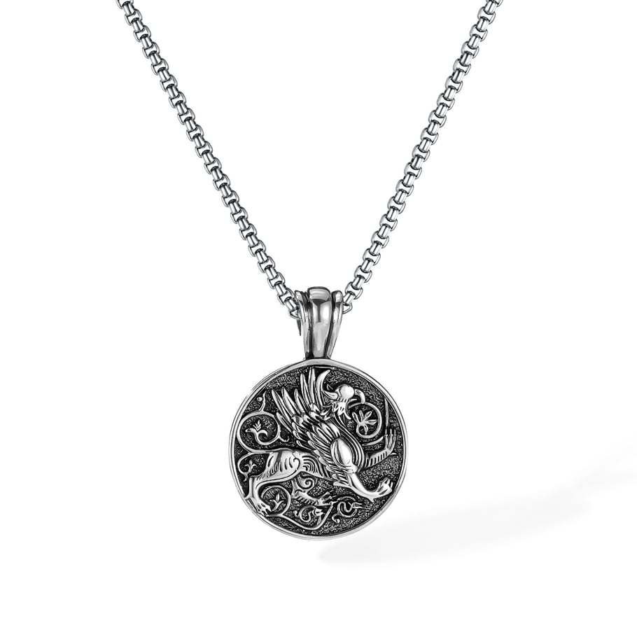 1 Piece Sophisticated Griffin Stainless Steel Men's Pendant Necklaces Picture6