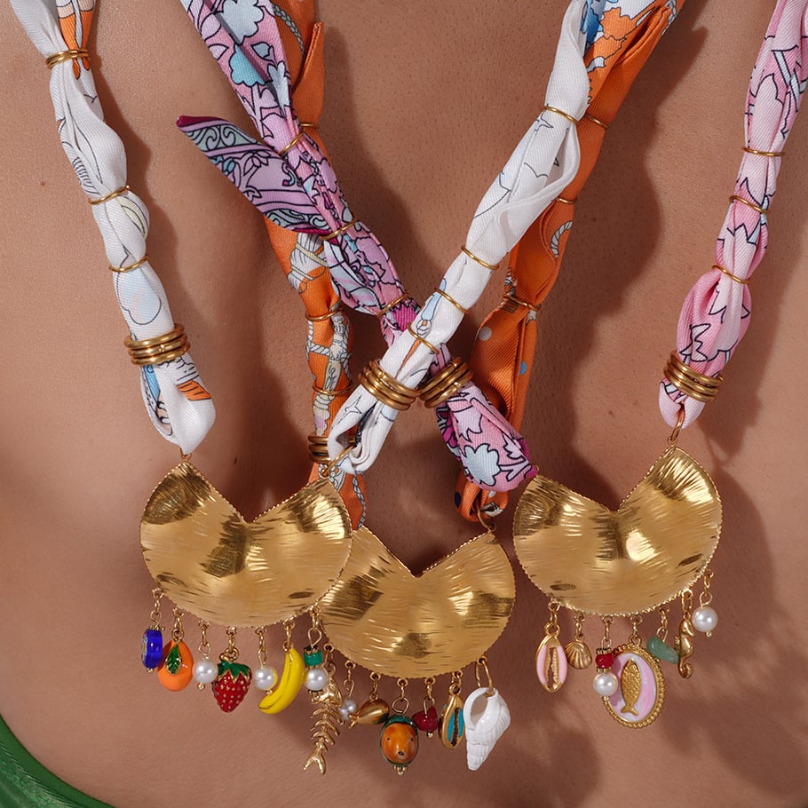 Bohemian Plant Scarves Women's Pendant Necklaces Picture3