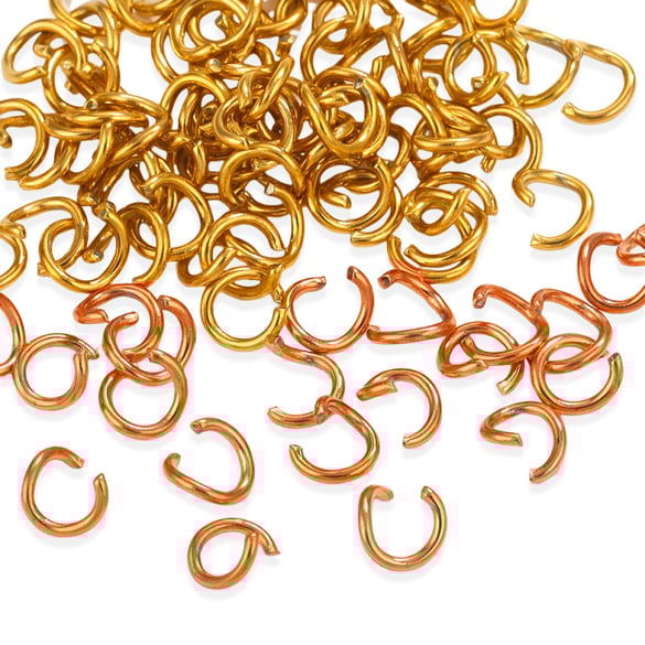 1 pezzo fai da te anello rotto solido in acciaio inossidabile color oro pendenti da donna
