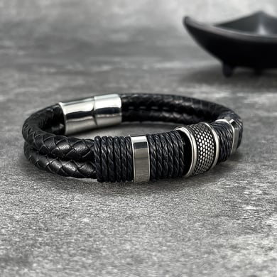 1 Piece Modern Rectangular Leather Men's Bracelets h5 Picture7