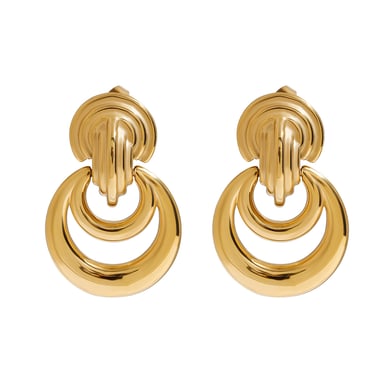 Ins Style Twist Stainless Steel Gold Color Stud Earrings h5 