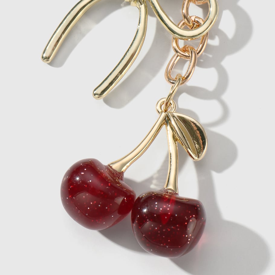 Sweet Bow Knot Cherry Bag Charms Picture7