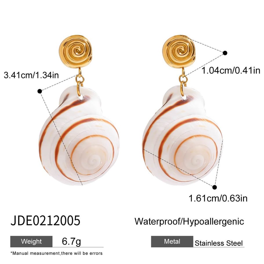 Shell Shape Drop Earrings Picture2