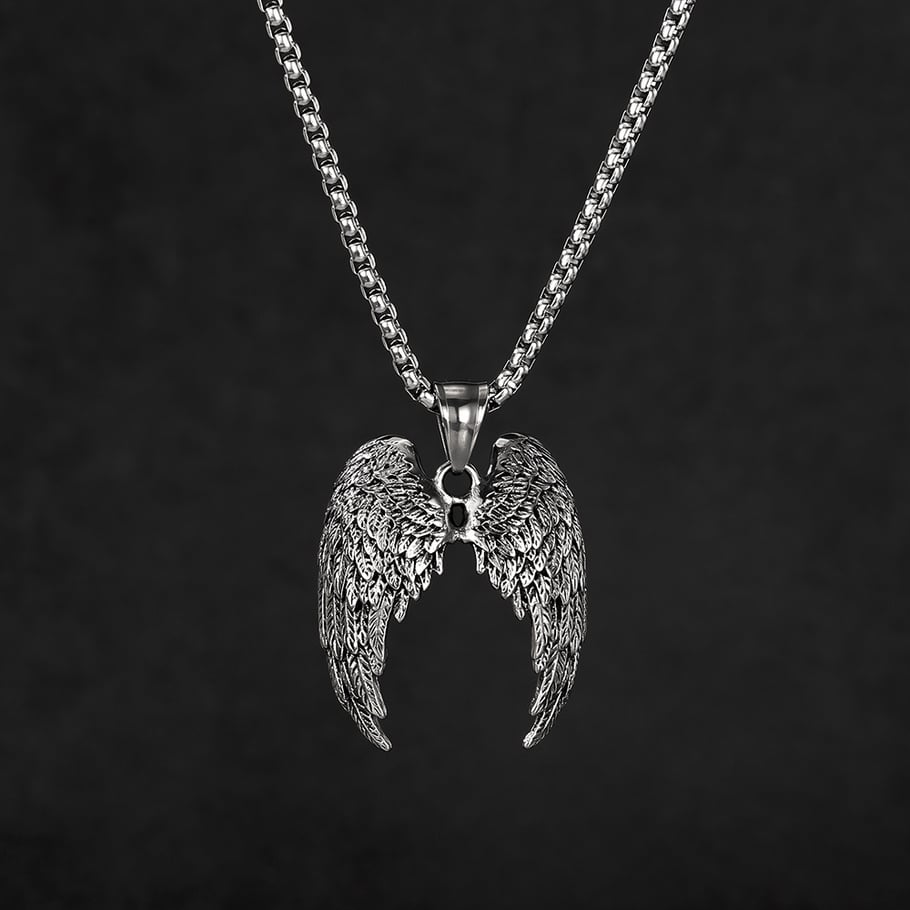 1 Piece Statement-making Wings Stainless Steel Men's Pendant Necklaces h5Picture10
