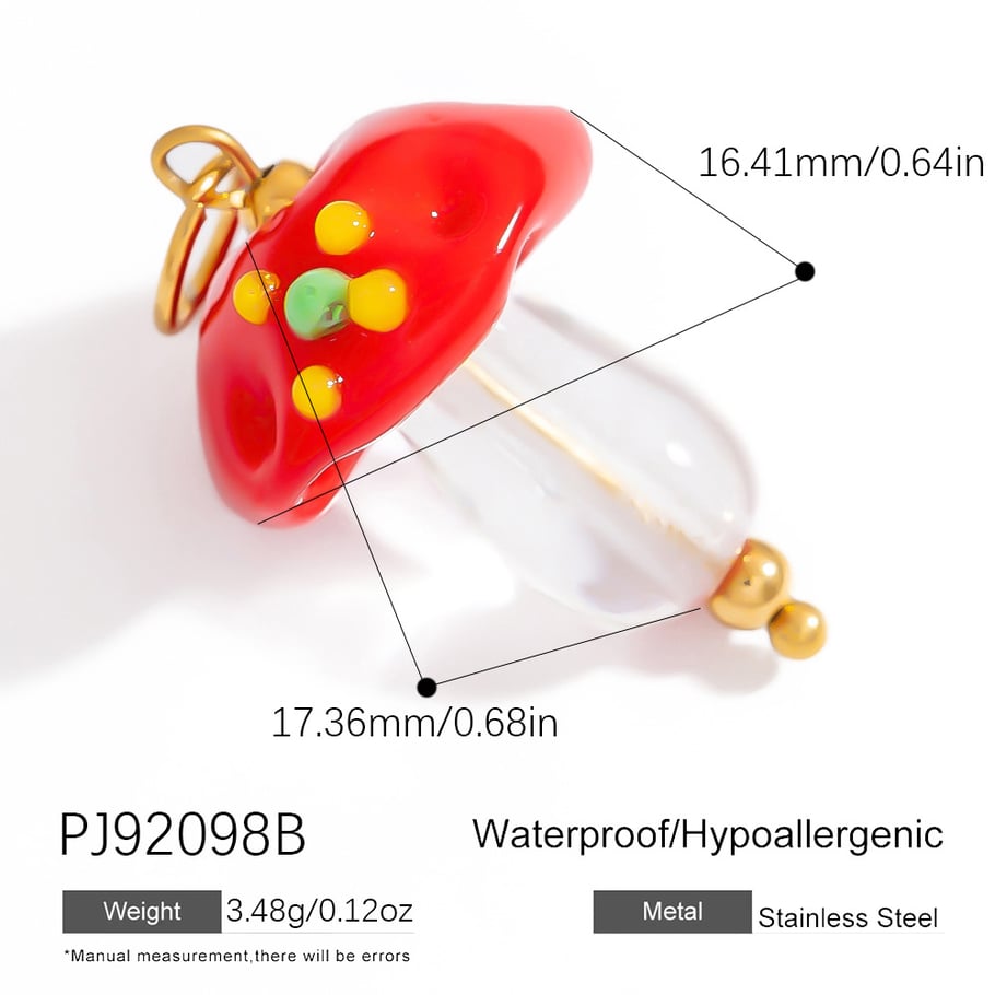 Colorful Heart Stainless Steel DIY Pendant Picture2