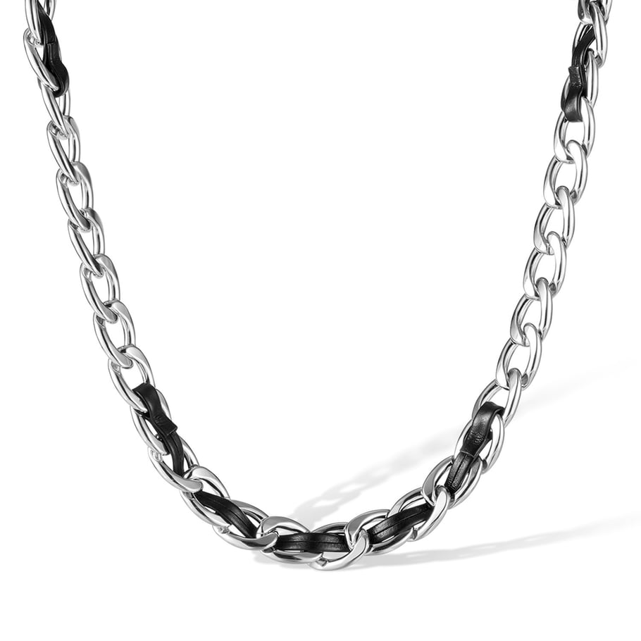1 Piece Classic Coriaceous Chain Stainless Steel Men's Chain Necklaces Picture6