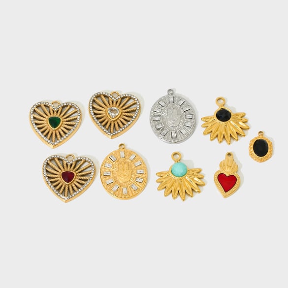 1 stuk luxe, luxe, hoogwaardige, gouden, roestvrijstalen DIY-hanger voor dames 2