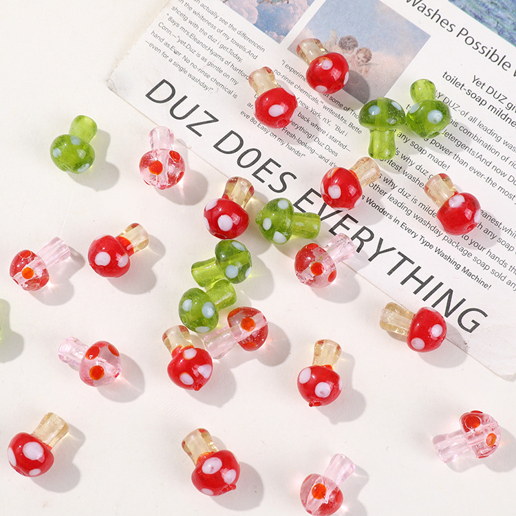 1 Piece Vivid Mushroom Glass DIY Jewelry Beads Picture2
