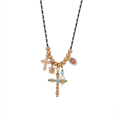 1 Piece Sophisticated Series Elegant Cross Stainless Steel Gold Color Women's Pendant Necklaces h5 Picture6