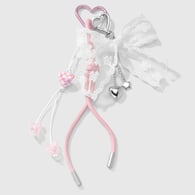 1 pink keychain 