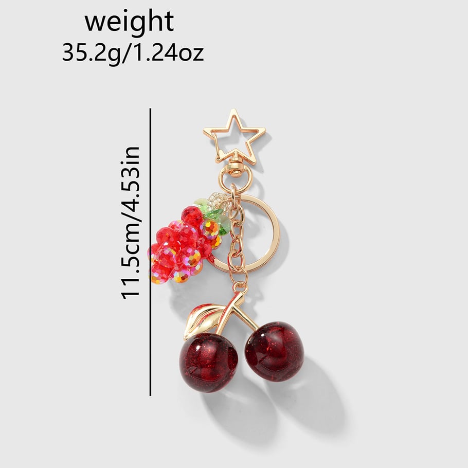 Grapes & Cherry Bag Charms Picture2