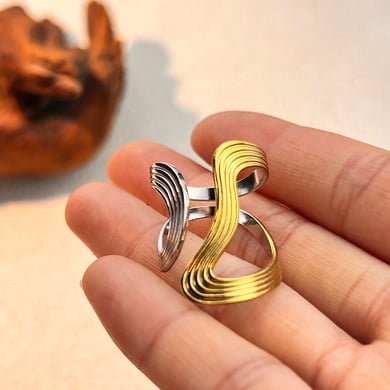 Mixed Color Stainless Steel Minimalist Ring h5 Picture2