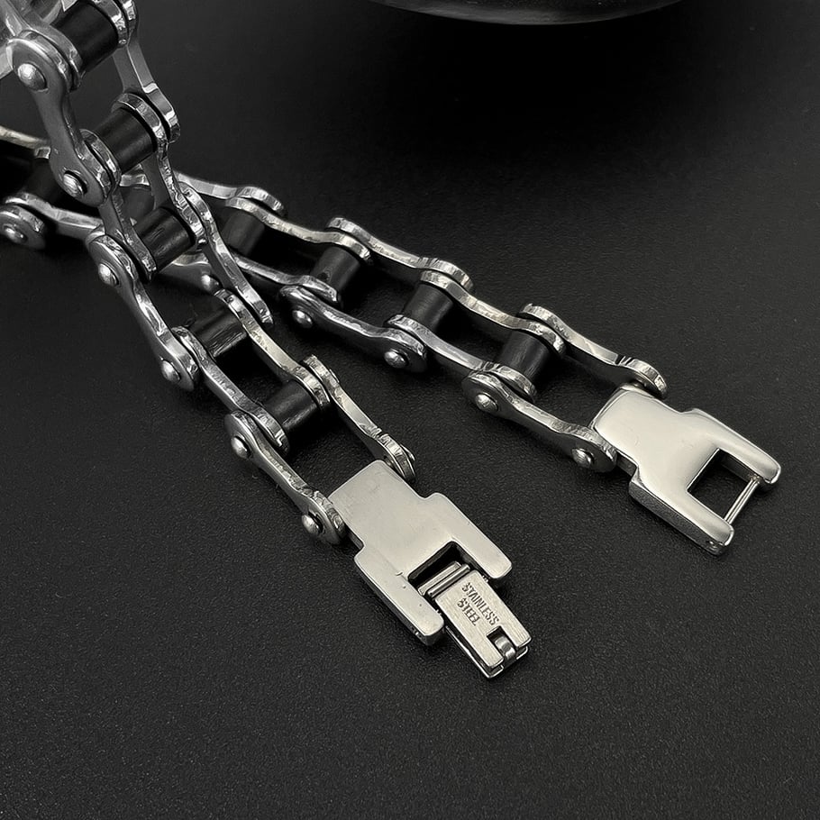 1 Piece Industrial Series Mechanical Stainless Steel Men's Bracelets Picture5