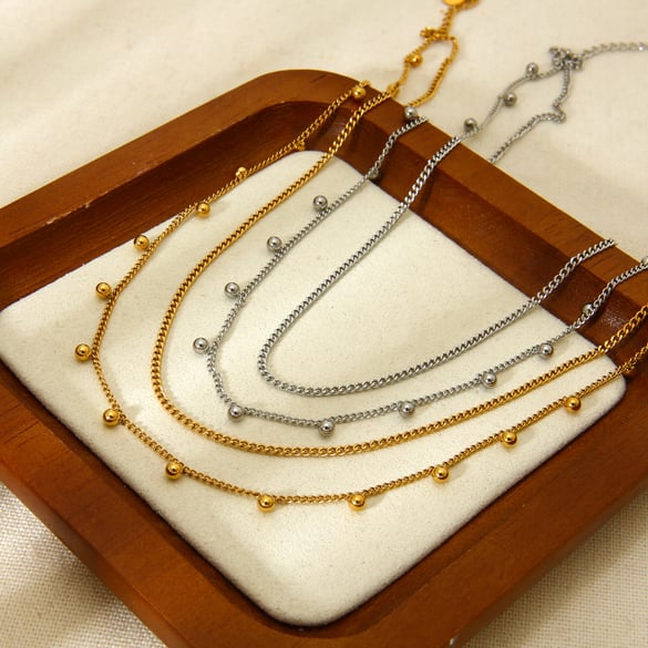 Simple and Stylish DIY Gold - colored Stainless Steel Chains 2