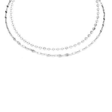 Simple Double - layer Stainless Steel Chain Women's Necklaces h5 