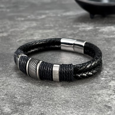 1 Piece Modern Rectangular Leather Men's Bracelets h5 Picture5