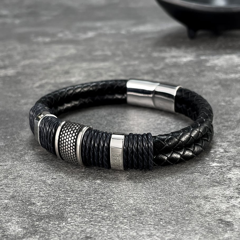 1 Piece Modern Rectangular Leather Men's Bracelets Picture5
