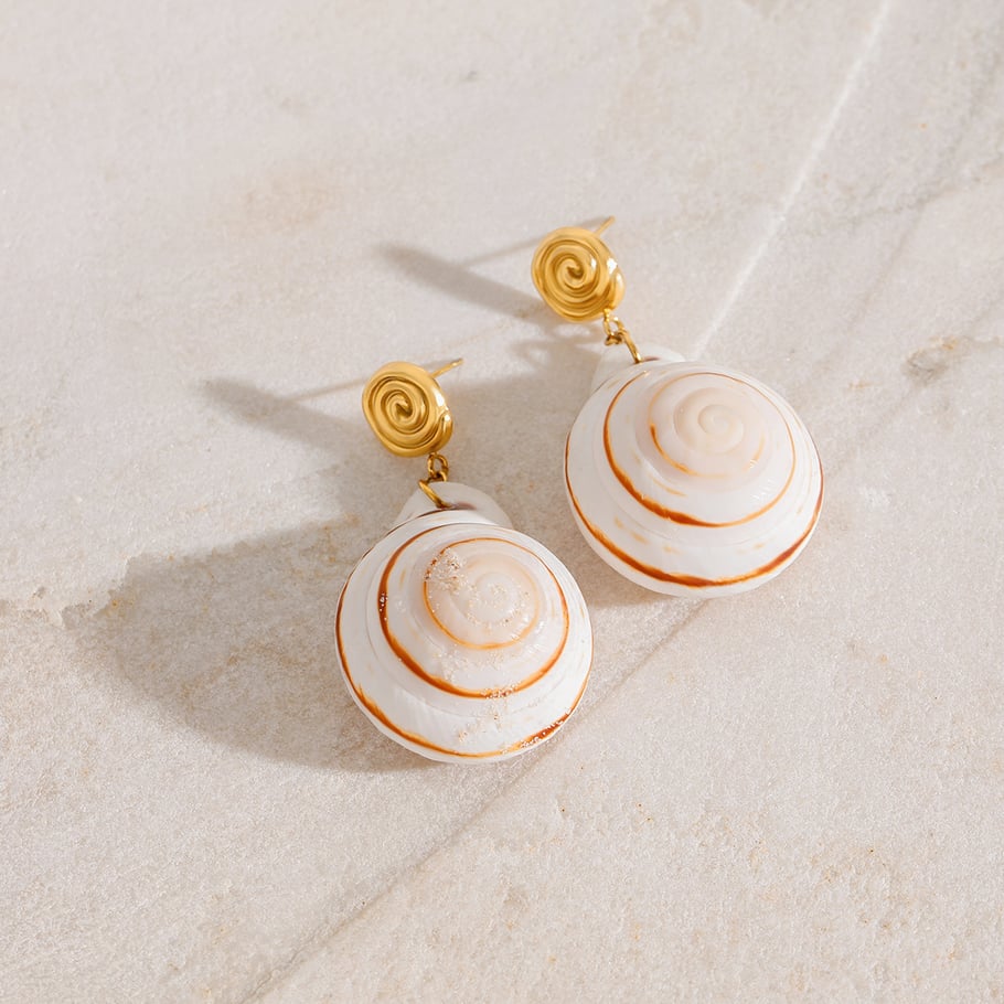 Shell Shape Drop Earrings Picture4