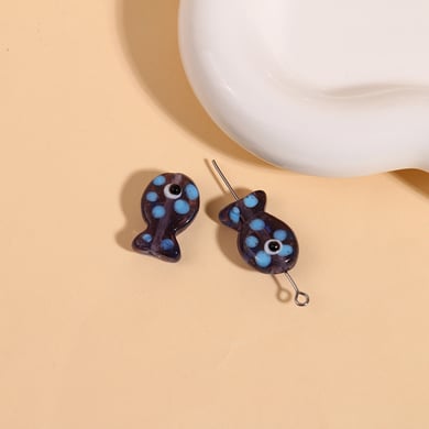 Oceanic Wave Point Fish Glass DIY Jewelry Beads h5 Picture2