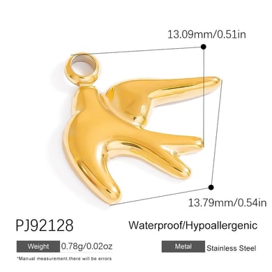 Ins Style Oceanic Stainless Steel Gold Color Pendants h5 Picture2