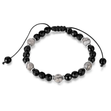 Delicate Series Annular Black Agate Men's Beaded Bracelets h5 Picture6