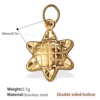 PJ225G Double-sided hollow gold pendant Picture15