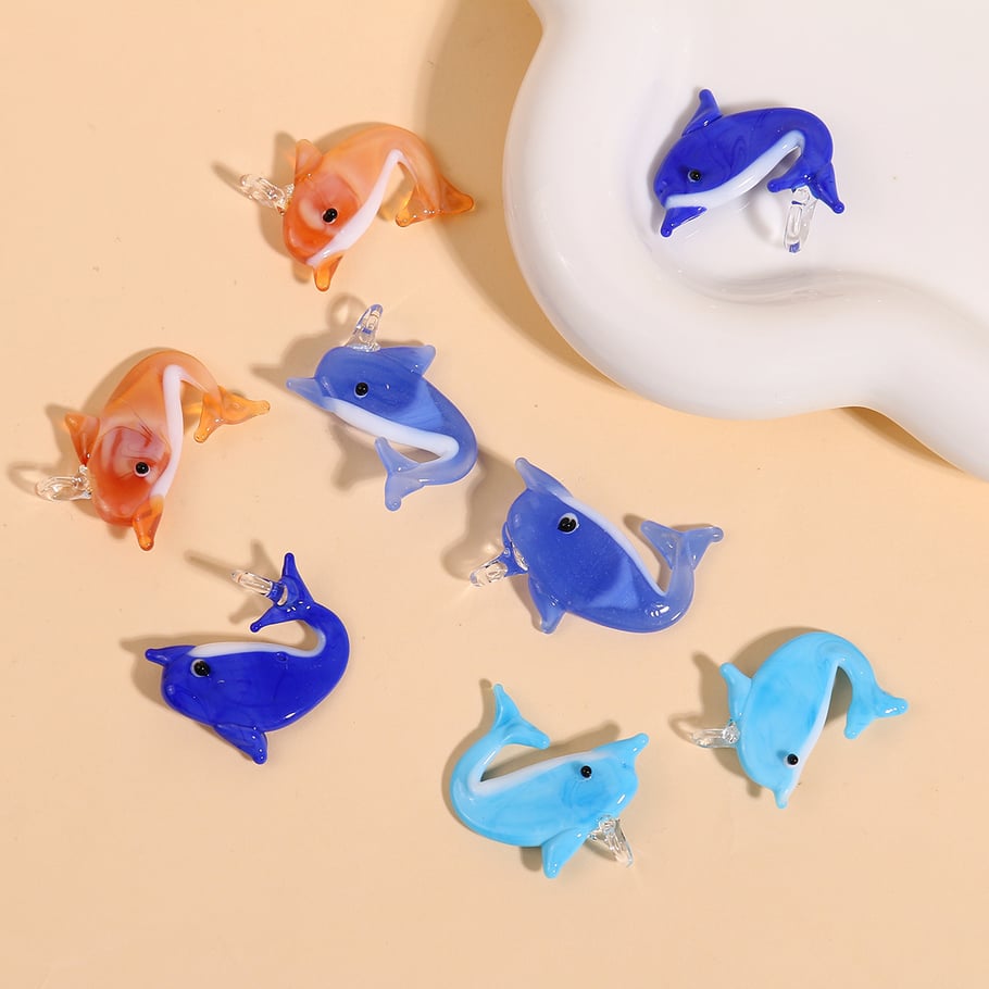 Oceanic Dolphin Glass DIY Women's Pendants Picture4