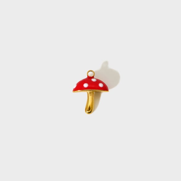 Funny Mushroom DIY Stainless Steel Pendant Accessories