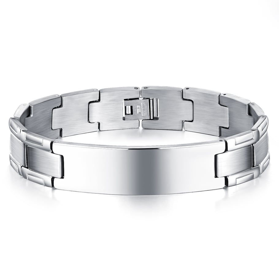 1 Piece Minimalist Geometric Stainless Steel Men's Bracelets 