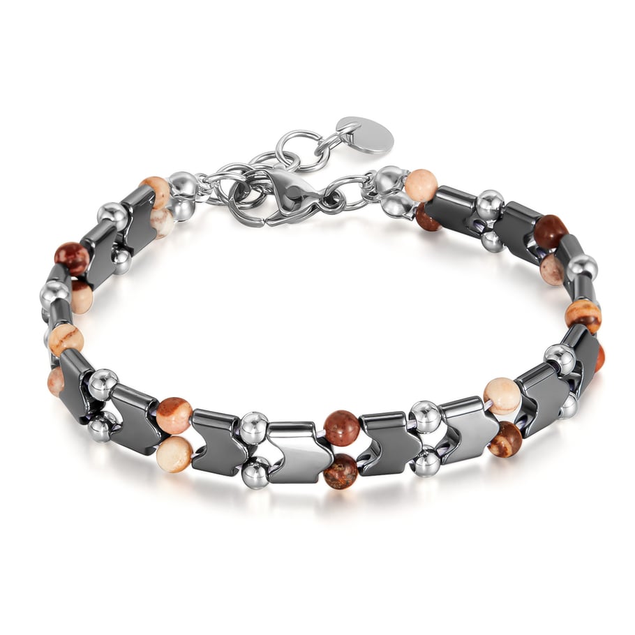 Utilitarian Series Retro Beads Stainless Steel Men's Beaded Bracelets Picture6