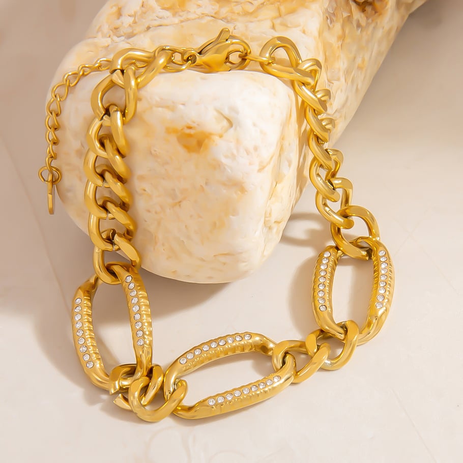 Shell Shape Stainless Steel Gold Color Chain Bracelets Picture3
