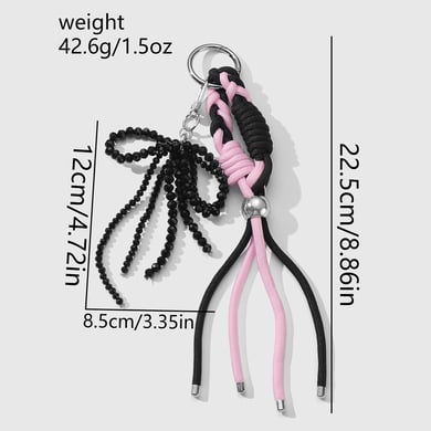 Beaded Bow Knot Women's Bag Charms h5 Picture5