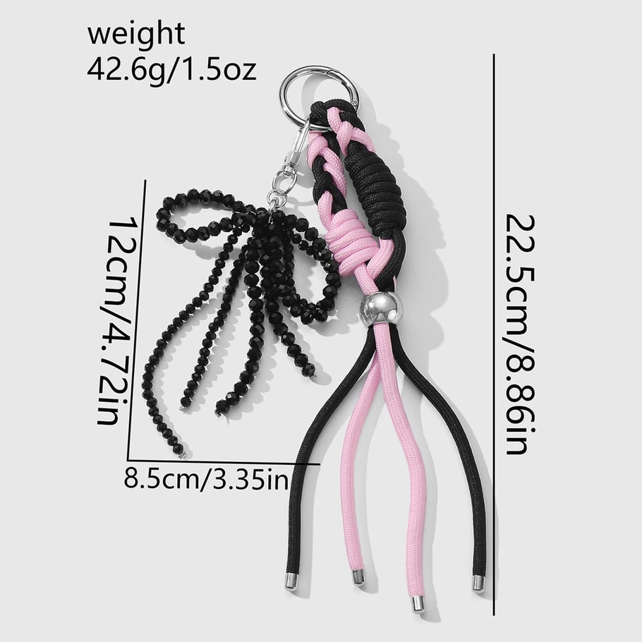 Beaded Bow Knot Women's Bag Charms Picture5