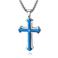 【1360】Blue-Pendant + Chain (Formula-shaped Pearl Chain 4*60CM) 