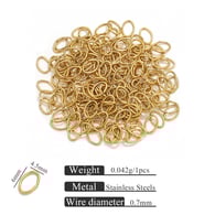 Golden egg-shaped ring 0.7*4.5*6 Picture12